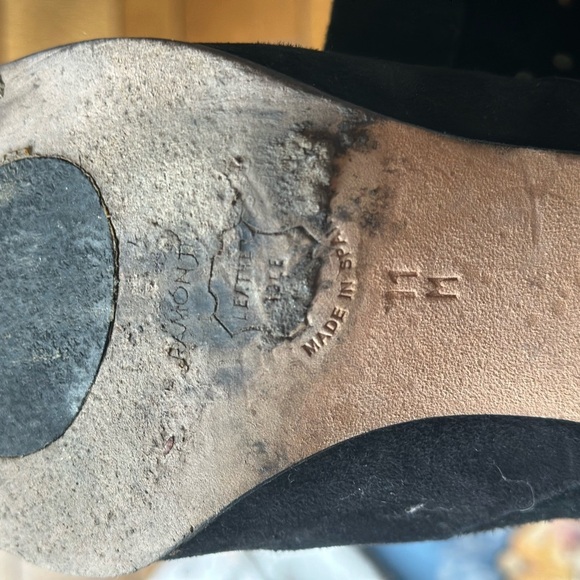 Suede studded boots 3" heel size 11 women's - Picture 5 of 6